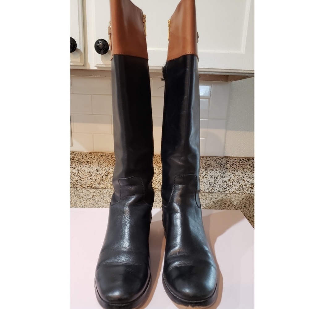 Tall two tone boots